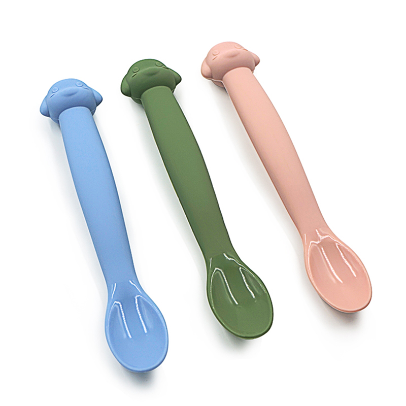 Dog Cartoon Silicone Baby Spoons